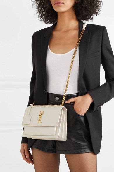 white and gold ysl|white ysl crossbody.